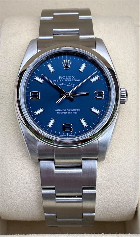 set glass rolex air king 11420